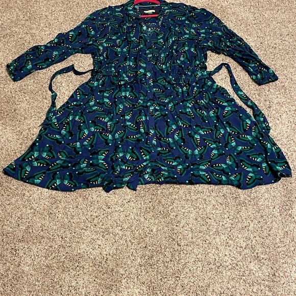Women’s 2X | Maeve | Anthropologie
Blue, Navy, Yellow, Black Butterfly Dress - Picture 6 of 13